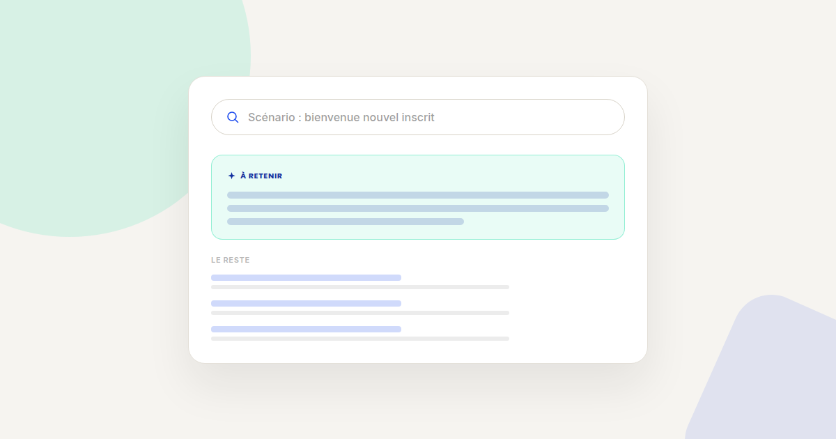 Illustration d'un scénario d'email automatisé mis en avant dans une interface de marketing automation