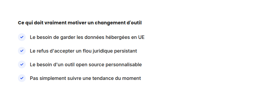 Changer d'outil d'analytics est une décision structurante — elle mérite une vraie raison, pas seulement une réaction à un titre alarmiste.