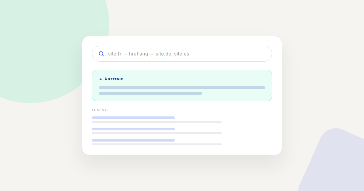 Illustration d'un site déclarant ses versions linguistiques via l'attribut hreflang