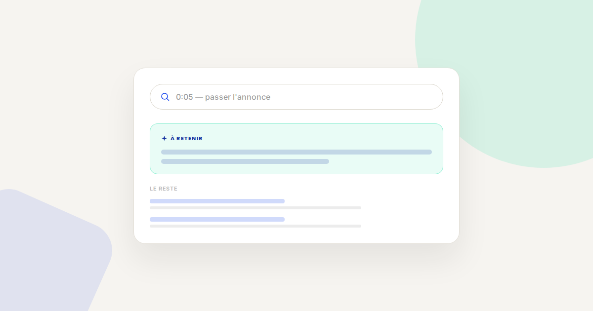Mockup illustrant le moment décisif des 5 premières secondes d'une publicité YouTube skippable