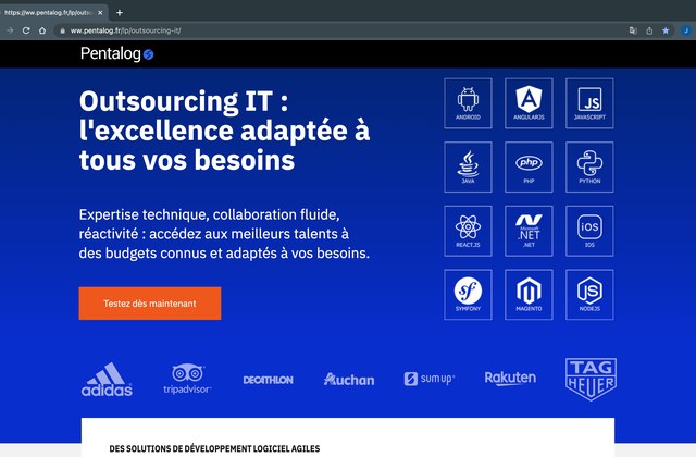 Aperçu du projet Pentalog
